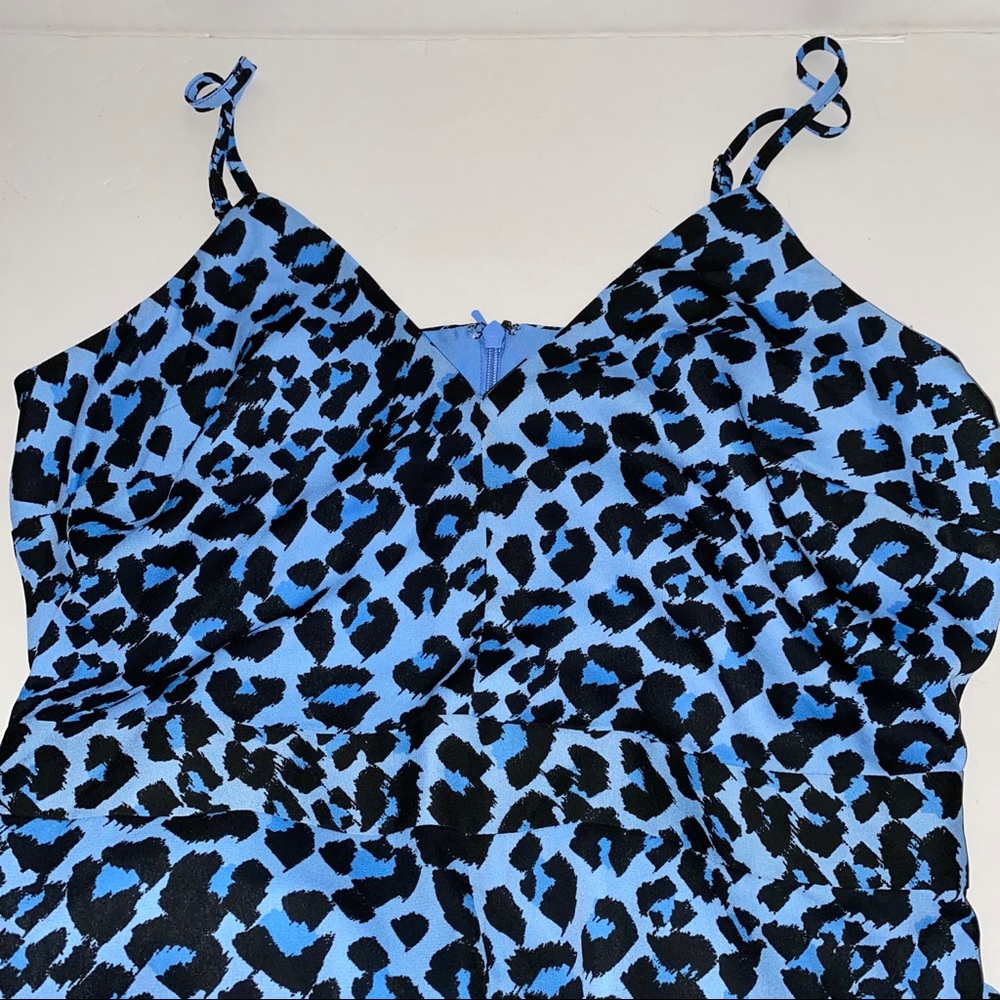NWT BANANA REPUBLIC LEOPARD WIDE LEG CROPPED JUMPSUIT SIZE 4 - Picture 10 of 14